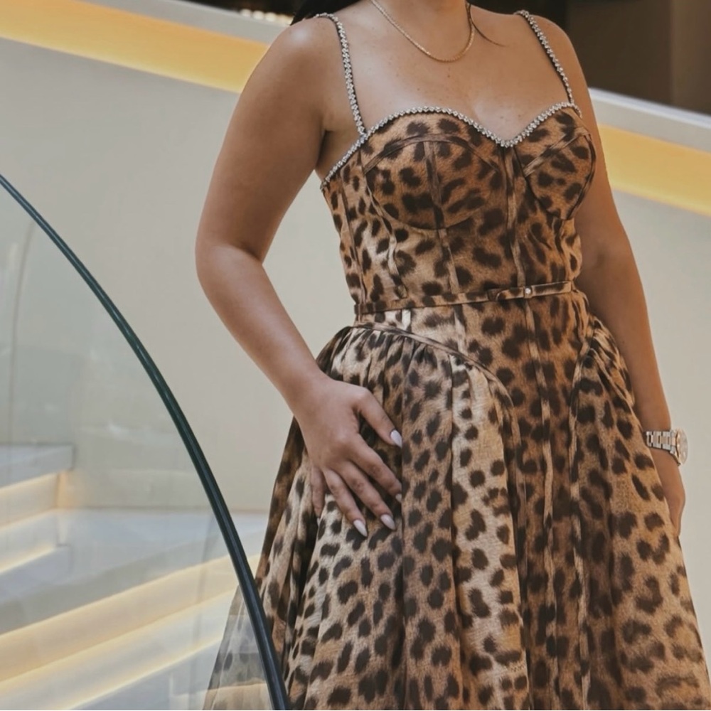 Zimmermann Animal Print Crush Midi Dress